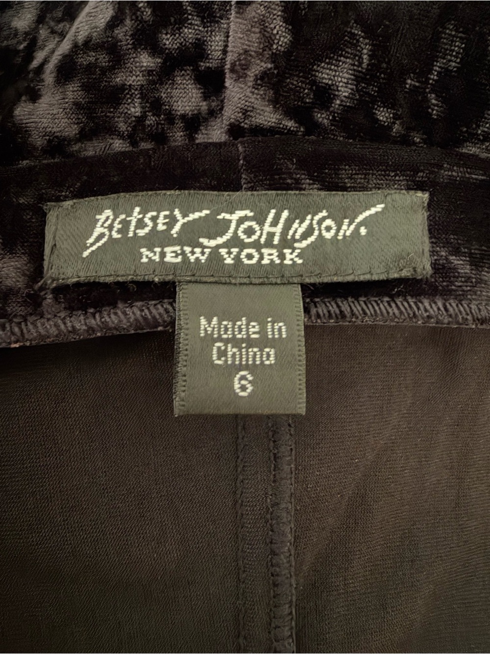 Vintage Betsey Johnson New York Velvet Sheer Mesh Floral Embroidery Slip Dress - Picture 9 of 10